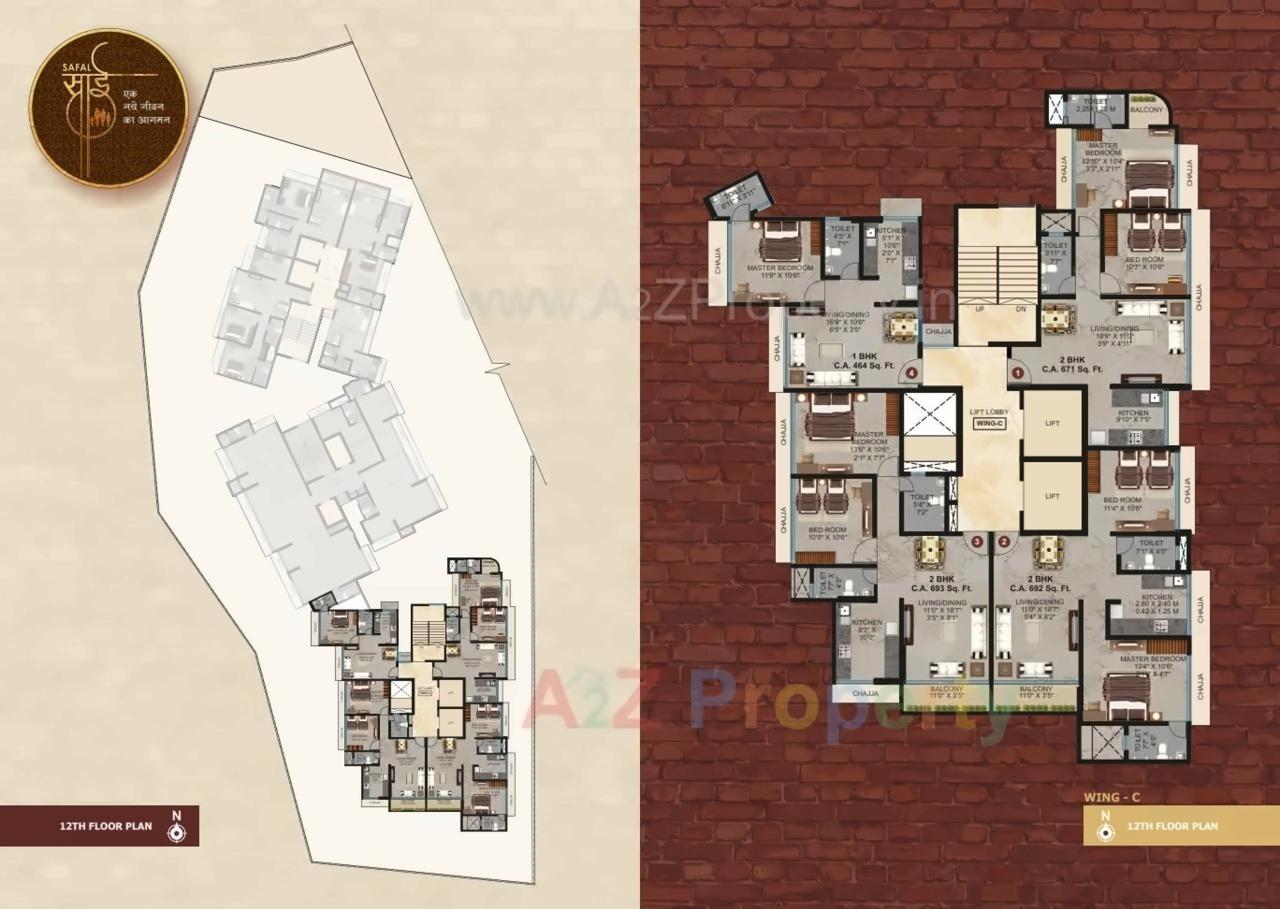 Layout of real estate project Safal Sai located at Kurla, MumbaiSuburban, Maharashtra