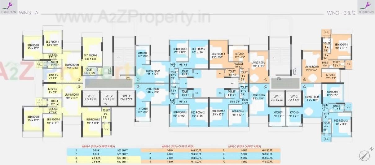 Layout of real estate project Saffron Residency located at Kurla, MumbaiSuburban, Maharashtra