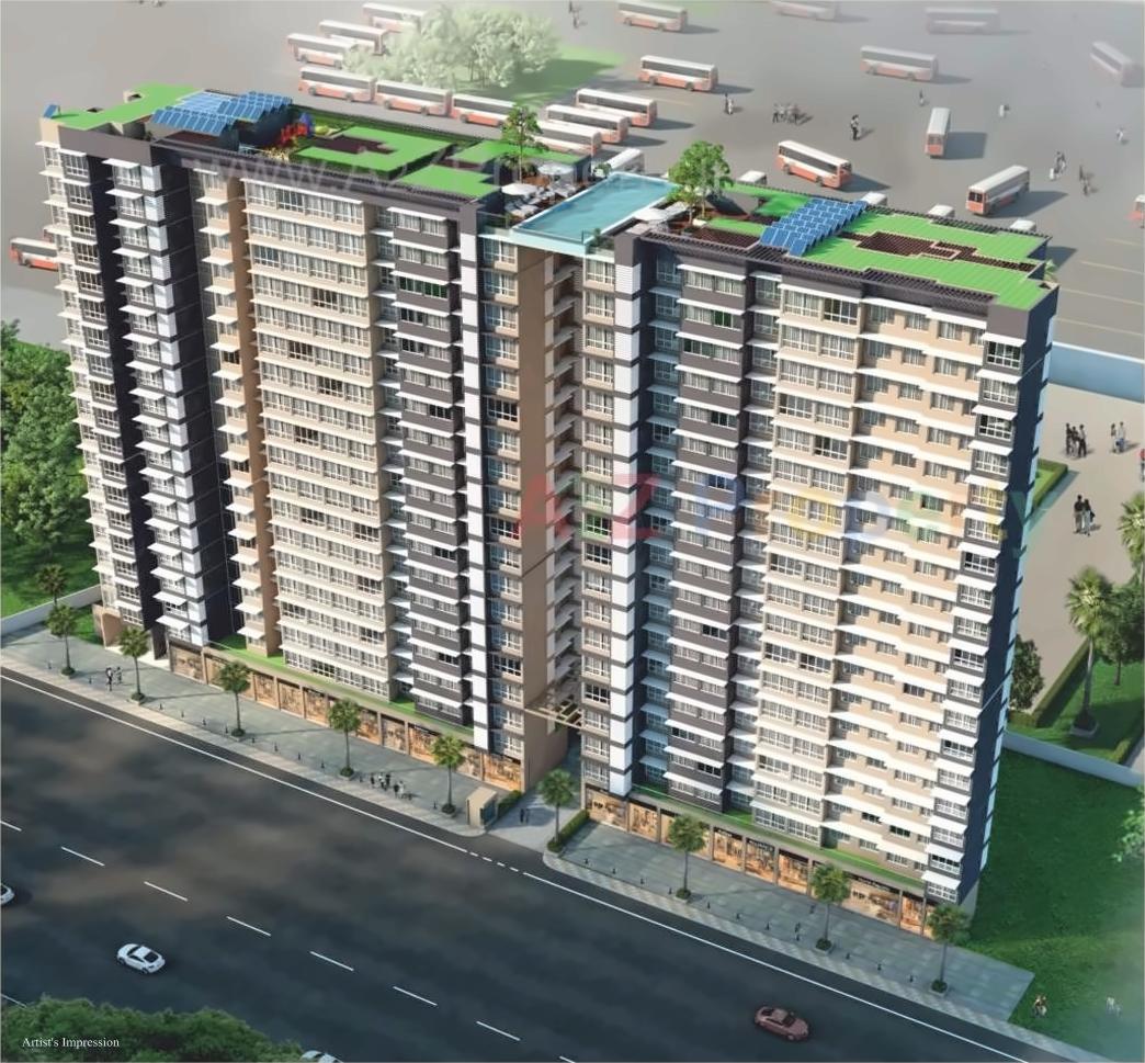 3D Elevation of real estate project Saffron Residency located at Kurla, MumbaiSuburban, Maharashtra