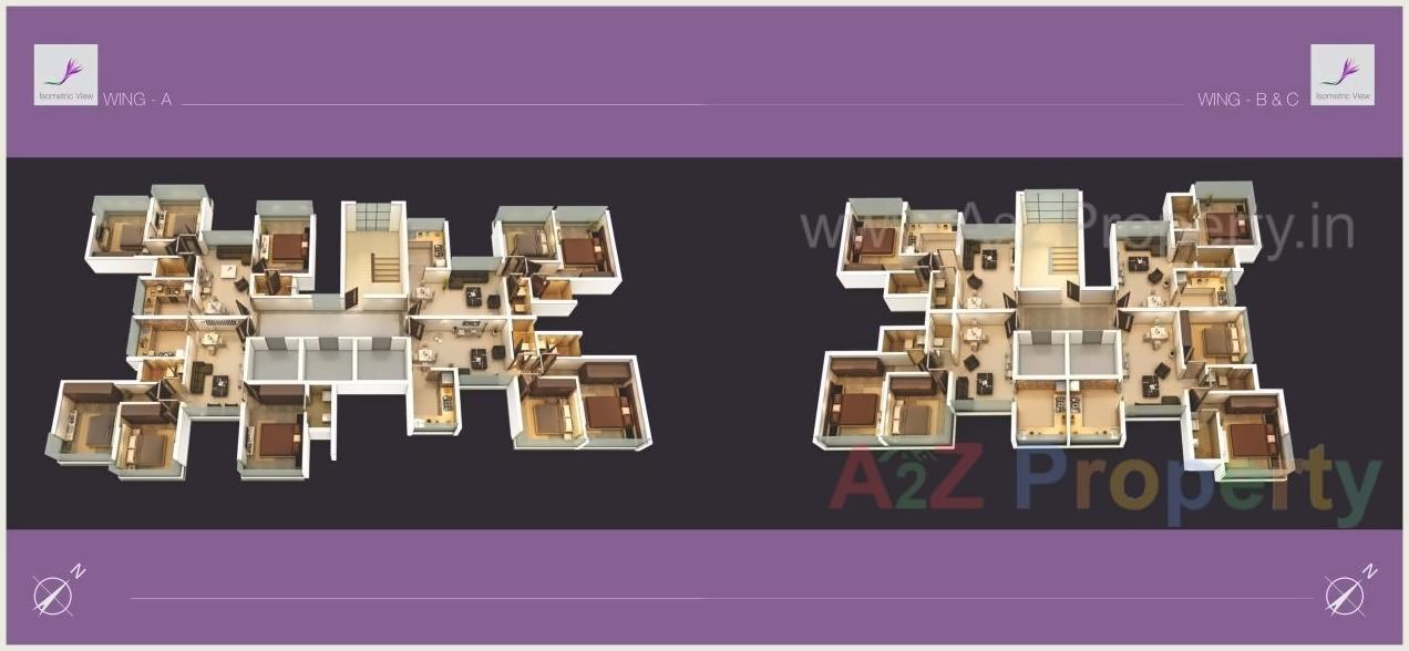 Layout of real estate project Saffron Residency located at Kurla, MumbaiSuburban, Maharashtra