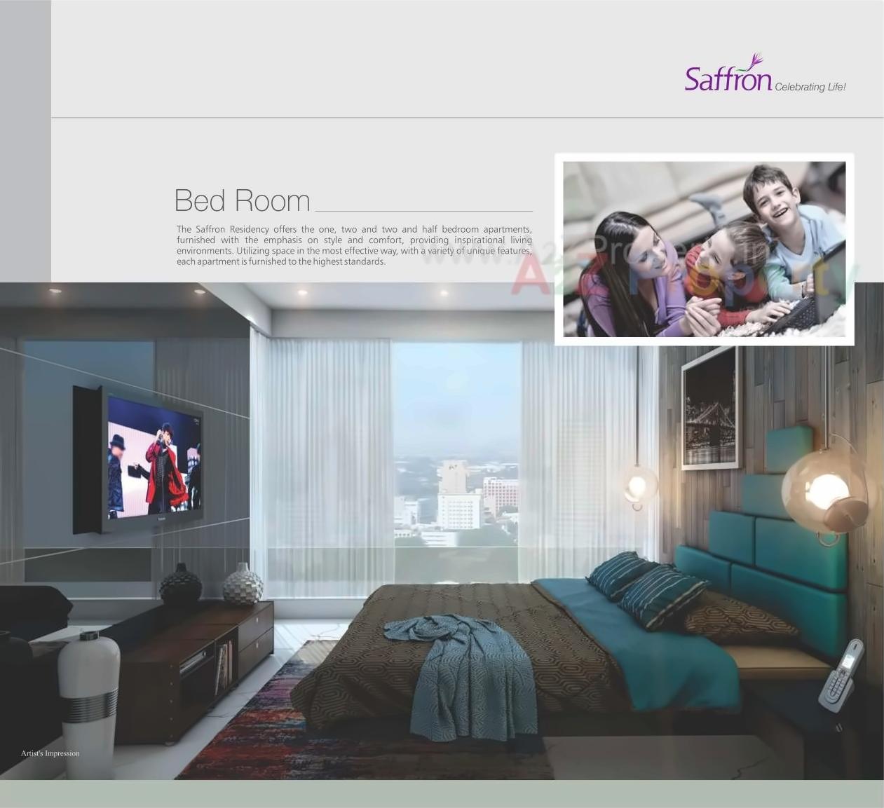 3D Elevation of real estate project Saffron Residency located at Kurla, MumbaiSuburban, Maharashtra