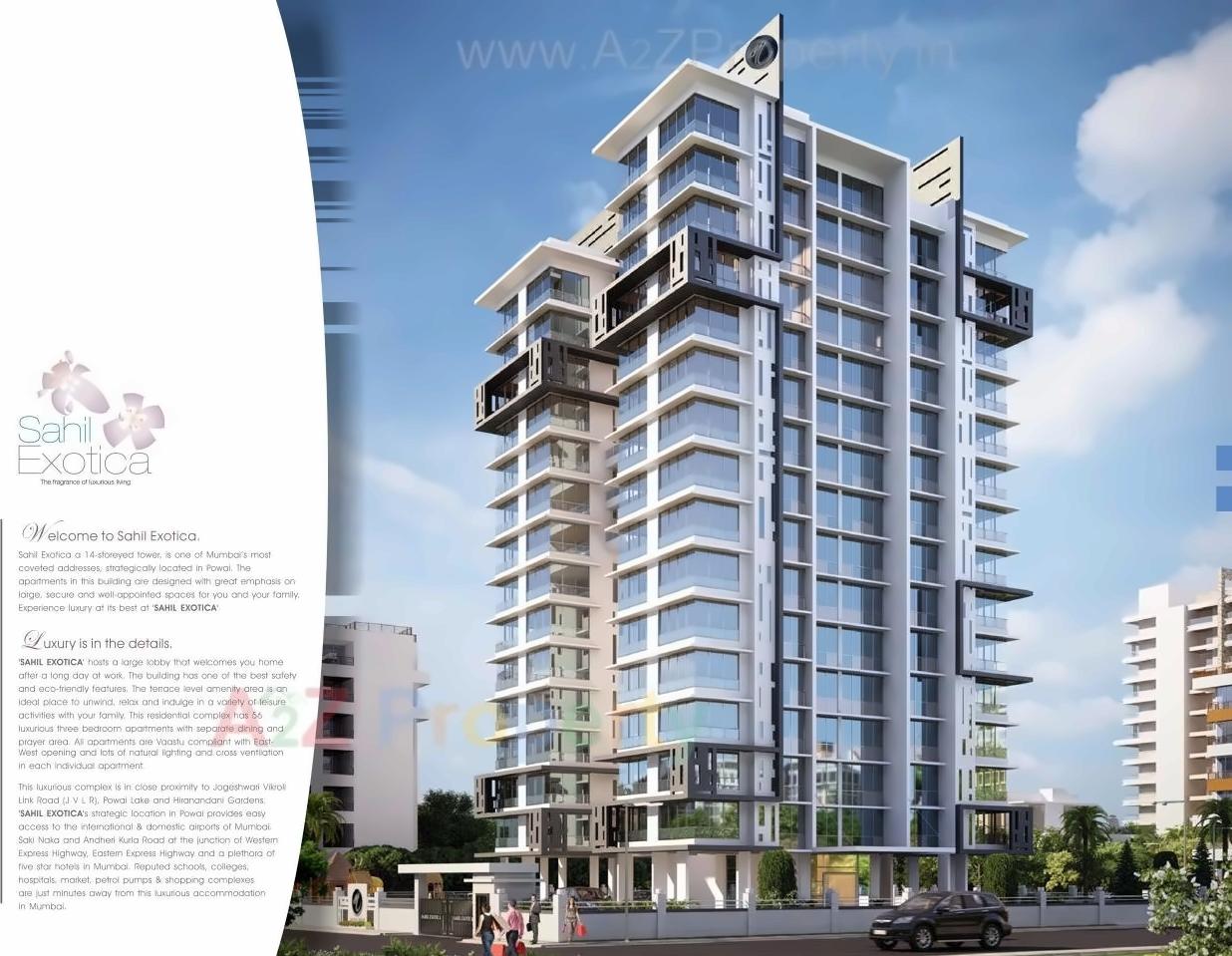 3D Elevation of real estate project Sahil Exotica located at Andheri, MumbaiSuburban, Maharashtra