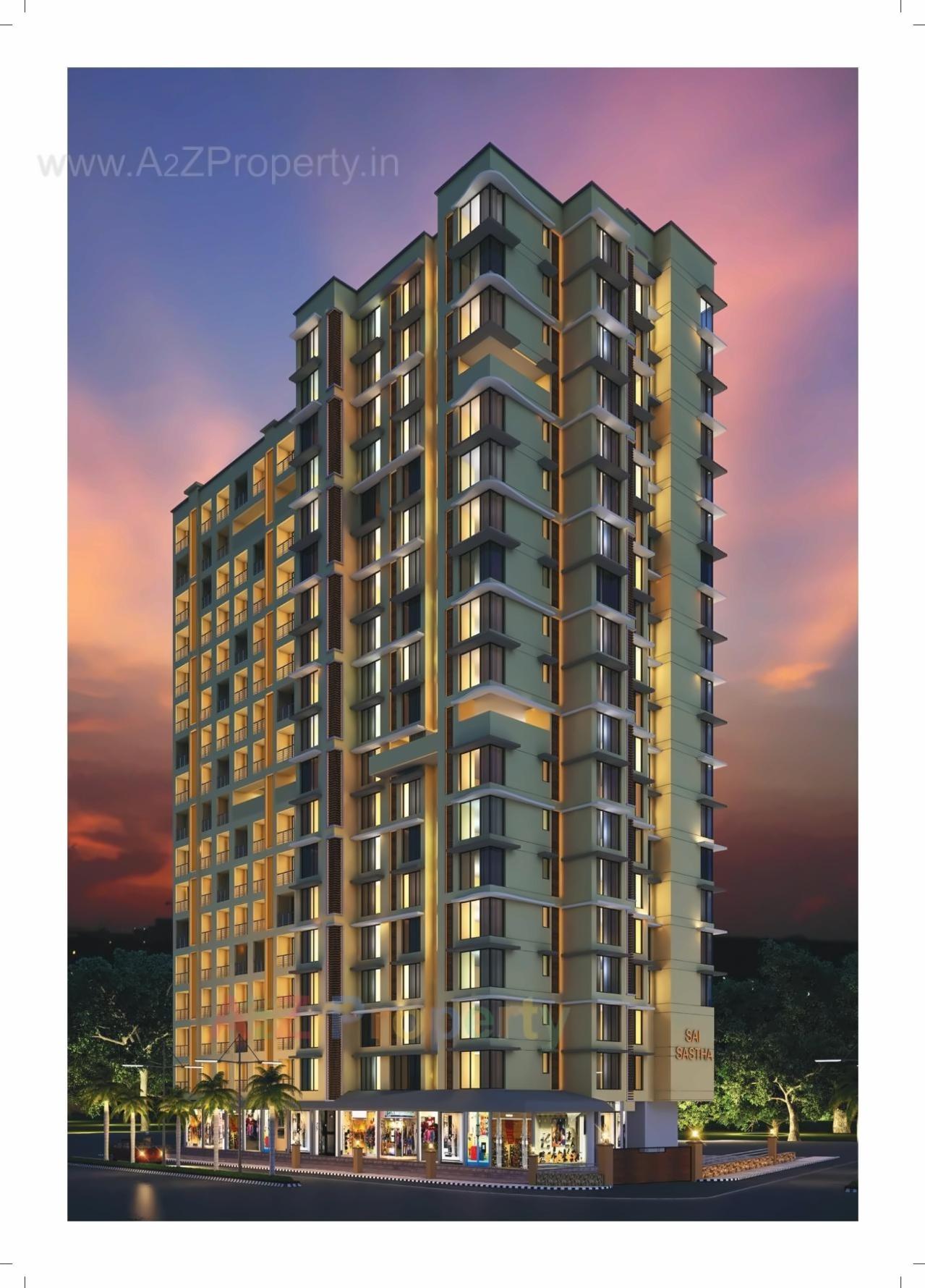 3D Elevation of real estate project Sai Sastha Crystal located at Kurla, MumbaiSuburban, Maharashtra
