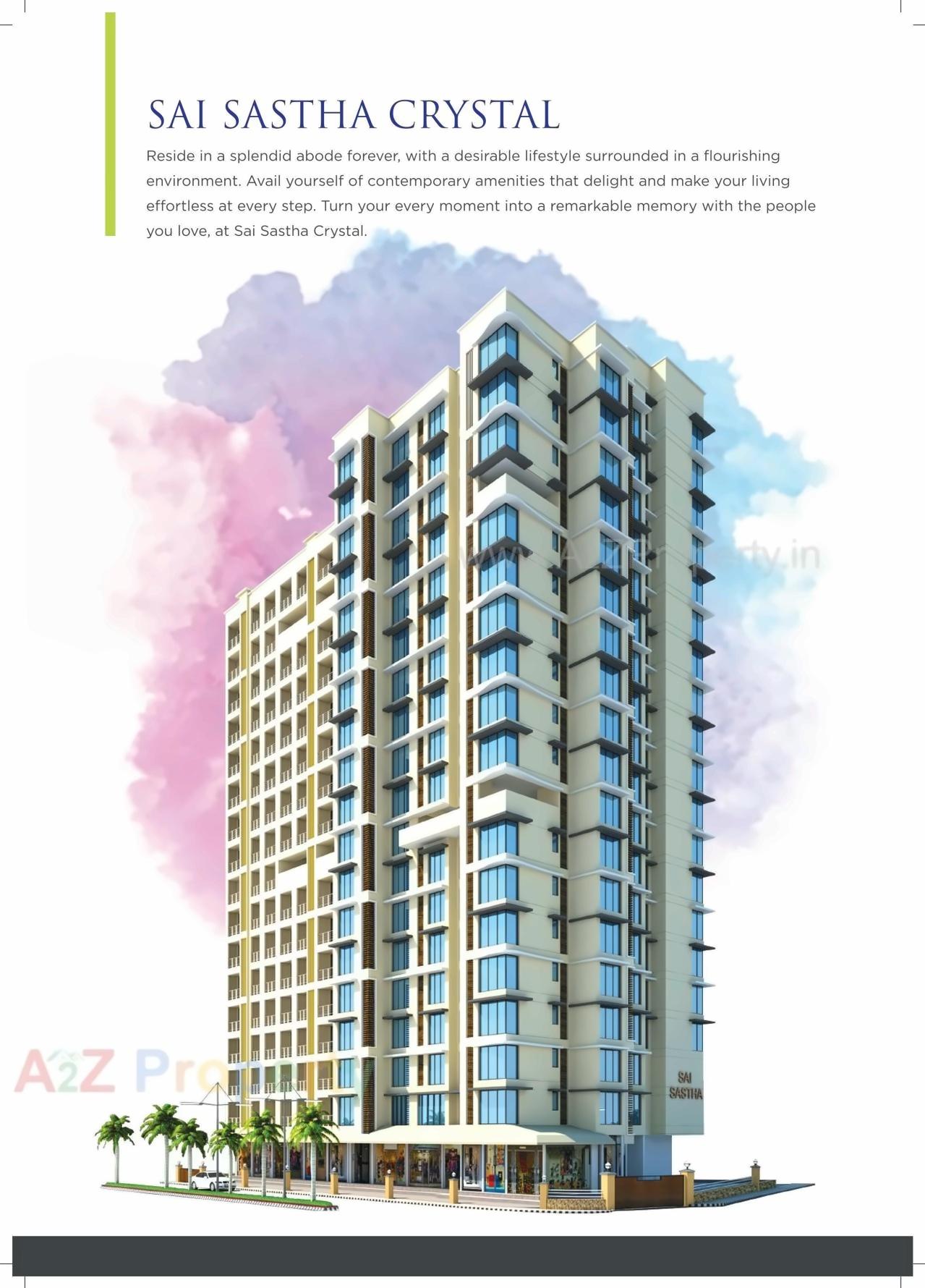 3D Elevation of real estate project Sai Sastha Crystal located at Kurla, MumbaiSuburban, Maharashtra