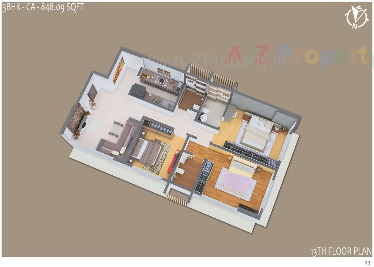 Layout of real estate project Samta located at Borivali, MumbaiSuburban, Maharashtra
