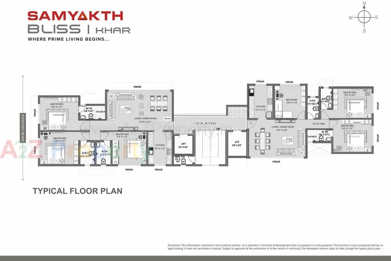 Layout of real estate project Samyakth Bliss Tower located at Andheri, MumbaiSuburban, Maharashtra