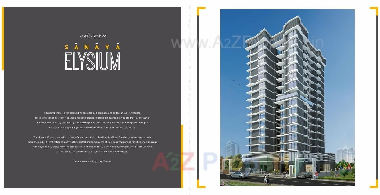 3D Elevation of real estate project Sanaya Elysium located at Kurla, MumbaiSuburban, Maharashtra
