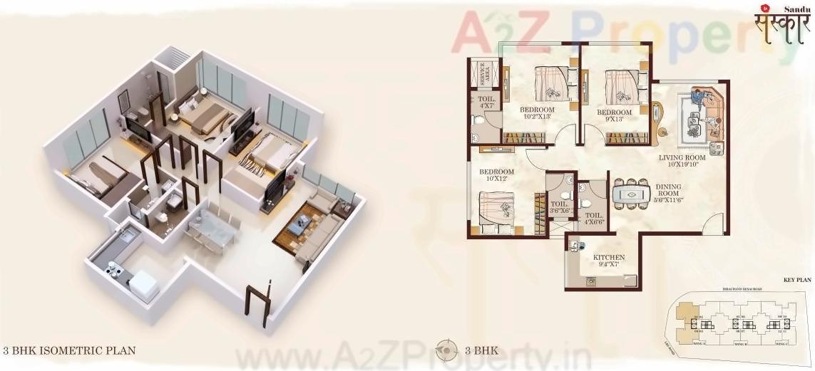 Layout of real estate project Sandu Sanskar located at Kurla, MumbaiSuburban, Maharashtra