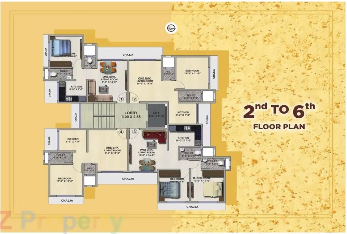 Layout of real estate project Saptarshi Heights located at Borivali, MumbaiSuburban, Maharashtra