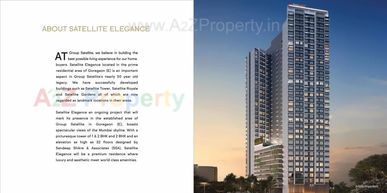 3D Elevation of real estate project Satellite Elegance located at Borivali, MumbaiSuburban, Maharashtra
