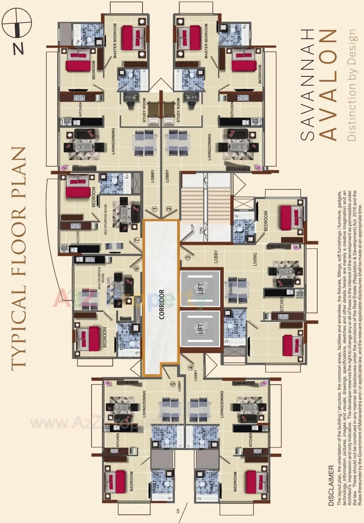 Layout of real estate project Savannah Avalon located at Andheri, MumbaiSuburban, Maharashtra