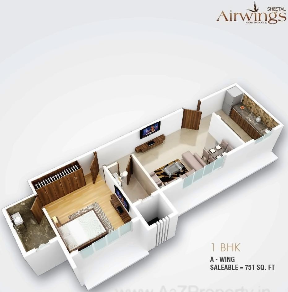 Layout of real estate project Sheetal Airwing located at Andheri, MumbaiSuburban, Maharashtra