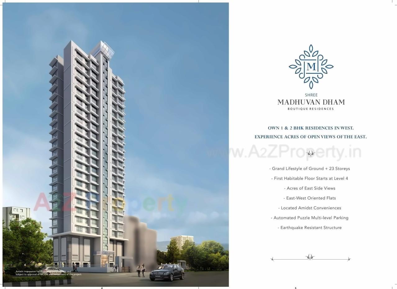 3D Elevation of real estate project Shree Madhuvandham located at Borivali, MumbaiSuburban, Maharashtra