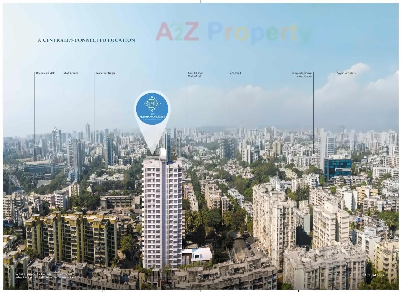 3D Elevation of real estate project Shree Madhuvandham located at Borivali, MumbaiSuburban, Maharashtra