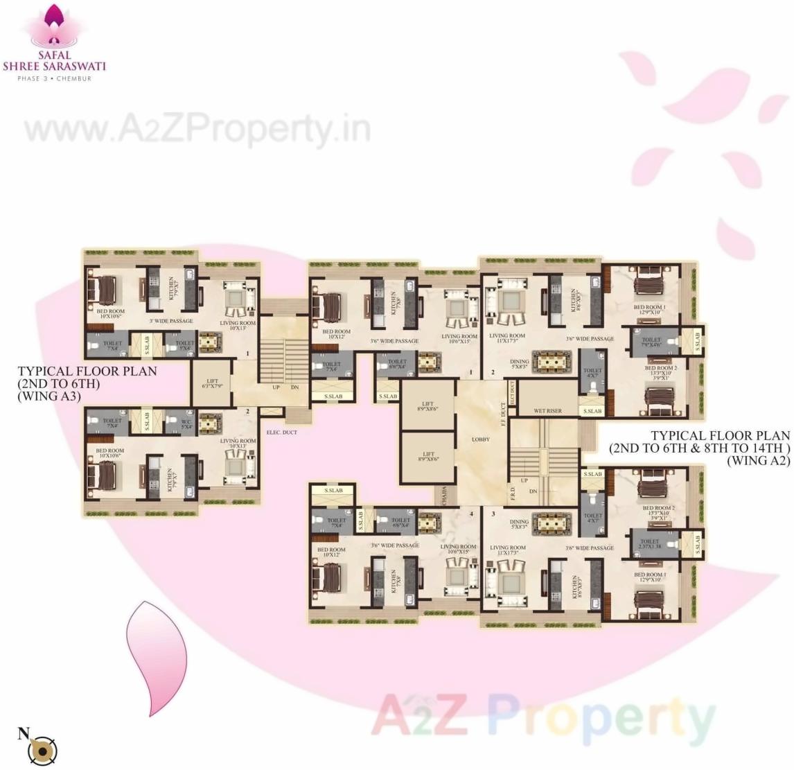 Layout of real estate project Shree Saraswati Chsl Plot located at Kurla, MumbaiSuburban, Maharashtra