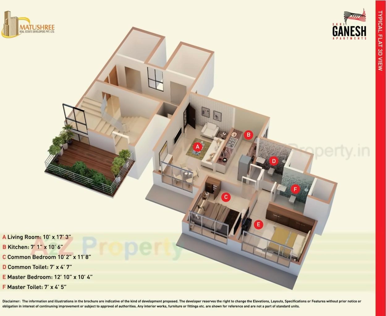 Layout of real estate project Shri Ganesh Apartments located at Borivali, MumbaiSuburban, Maharashtra
