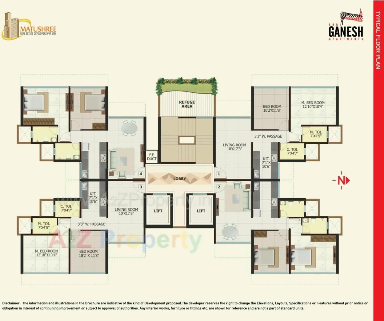 Layout of real estate project Shri Ganesh Apartments located at Borivali, MumbaiSuburban, Maharashtra
