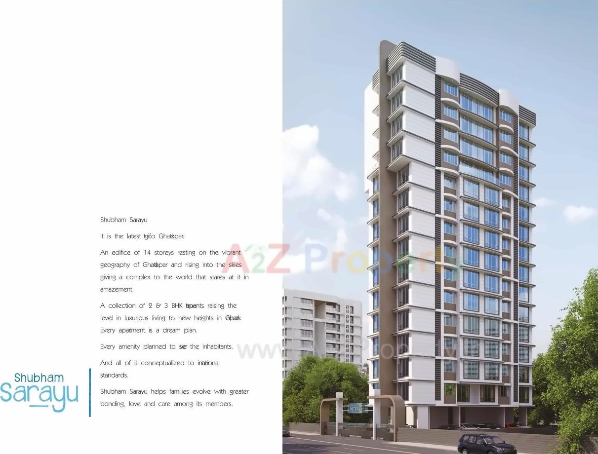 3D Elevation of real estate project Shubham Sarayu located at Kurla, MumbaiSuburban, Maharashtra