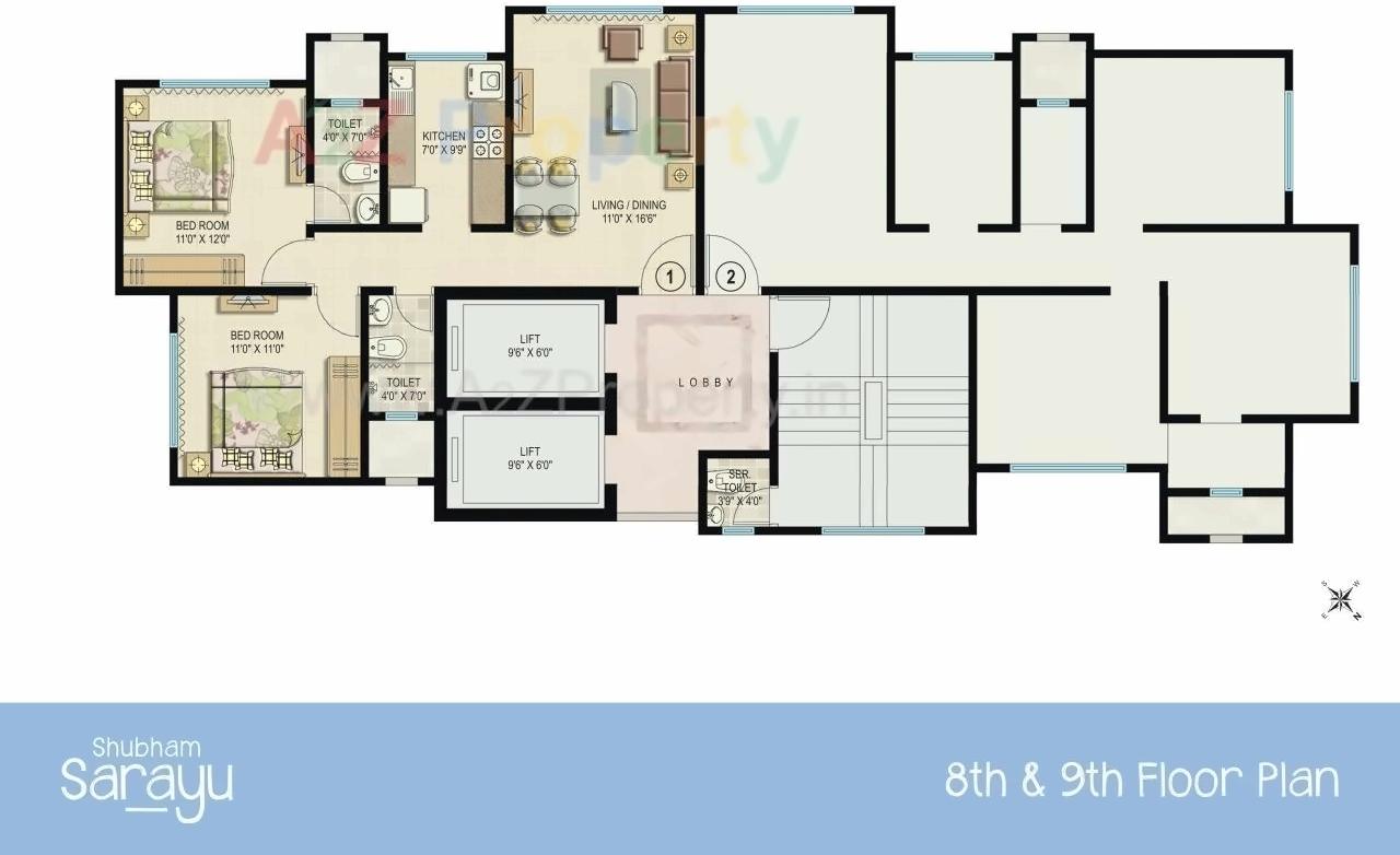 Layout of real estate project Shubham Sarayu located at Kurla, MumbaiSuburban, Maharashtra