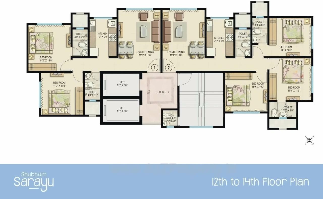 Layout of real estate project Shubham Sarayu located at Kurla, MumbaiSuburban, Maharashtra