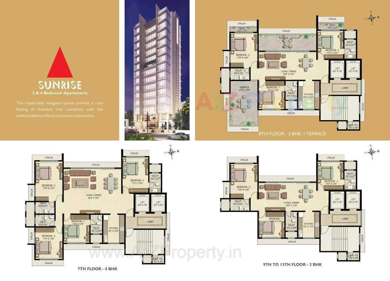 Layout of real estate project Shubham Trident   Sundew, Sunrise Sunglow located at Kurla, MumbaiSuburban, Maharashtra
