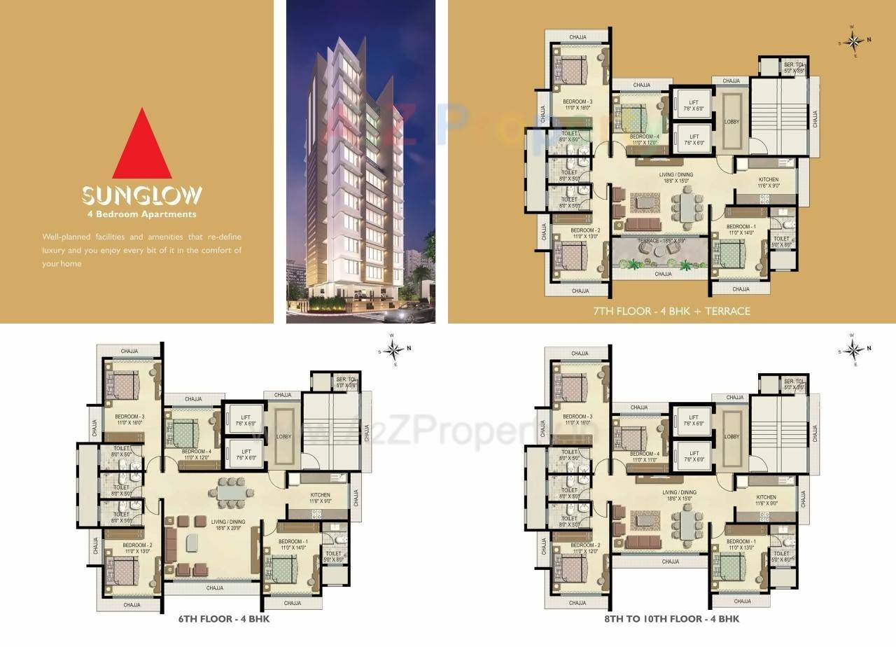 Layout of real estate project Shubham Trident   Sundew, Sunrise Sunglow located at Kurla, MumbaiSuburban, Maharashtra