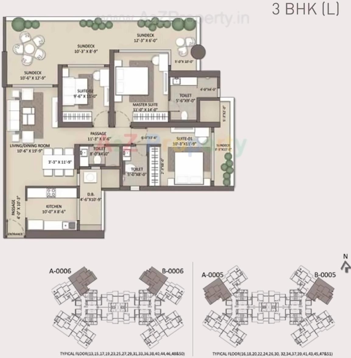 Layout of real estate project Siesta located at Andheri, MumbaiSuburban, Maharashtra
