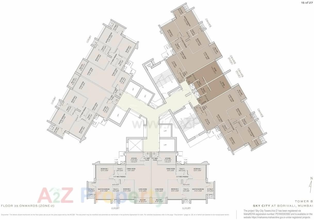 Layout of real estate project Sky City Towers A To located at Borivali, MumbaiSuburban, Maharashtra