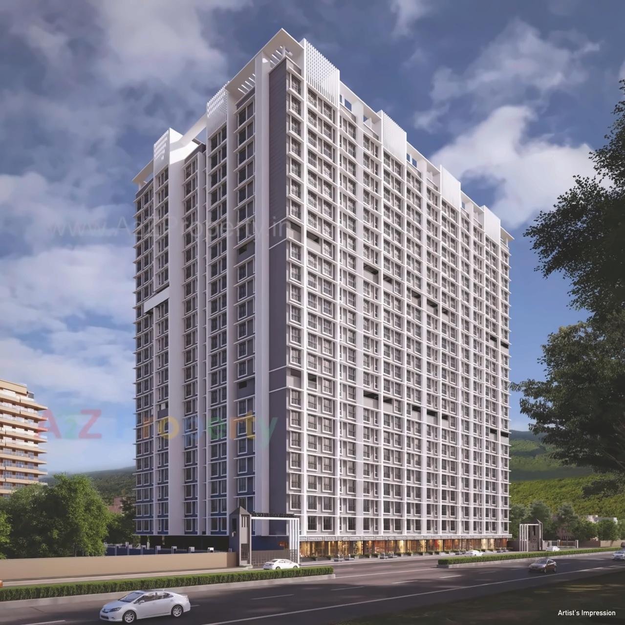 3D Elevation of real estate project Sky Heights located at Borivali, MumbaiSuburban, Maharashtra