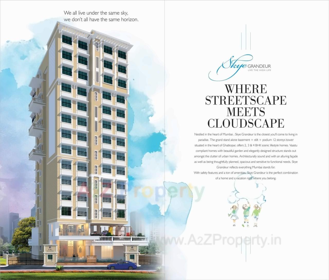 3D Elevation of real estate project Skye Grandeur located at Kurla, MumbaiSuburban, Maharashtra