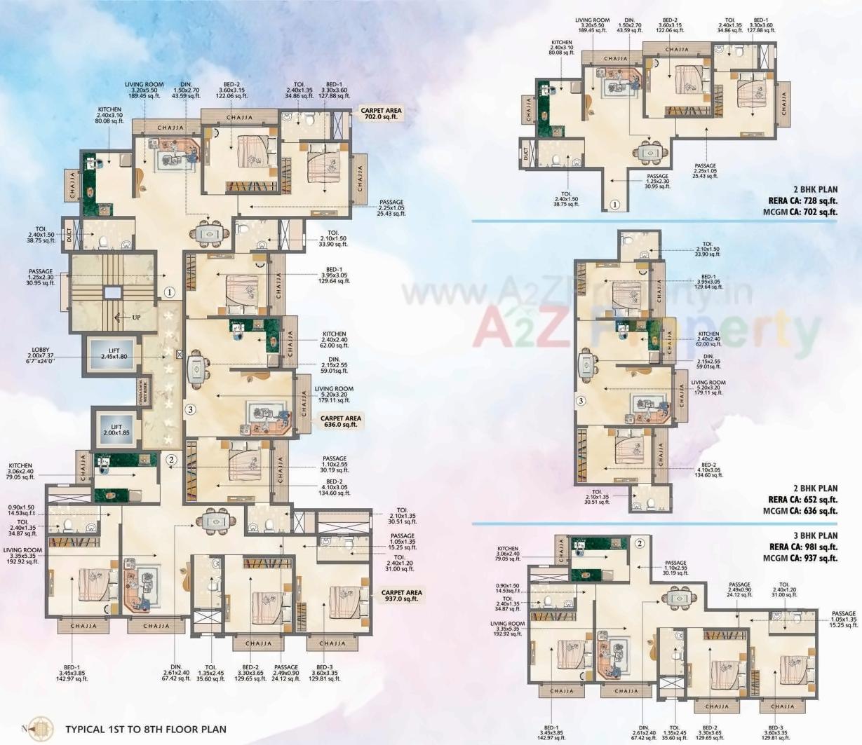 Layout of real estate project Skye Grandeur located at Kurla, MumbaiSuburban, Maharashtra