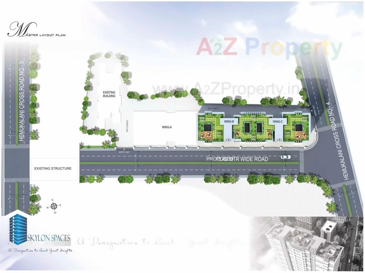 Layout of real estate project Skylon Spaces located at Borivali, MumbaiSuburban, Maharashtra