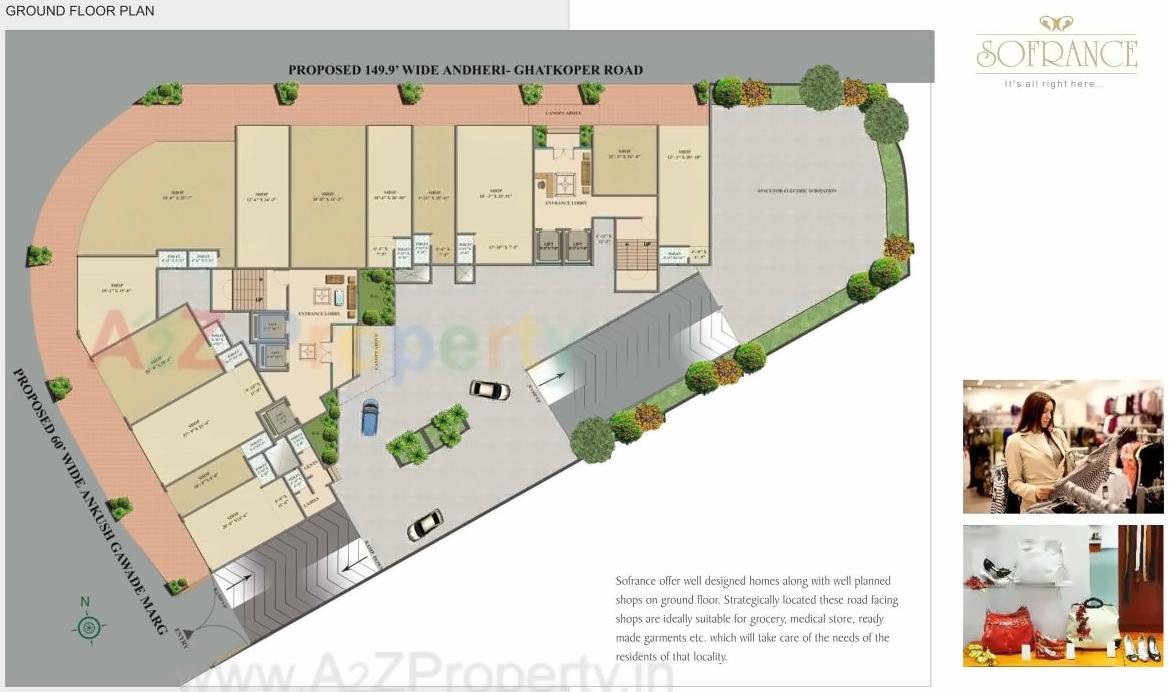 Layout of real estate project Sofrance located at Kurla, MumbaiSuburban, Maharashtra