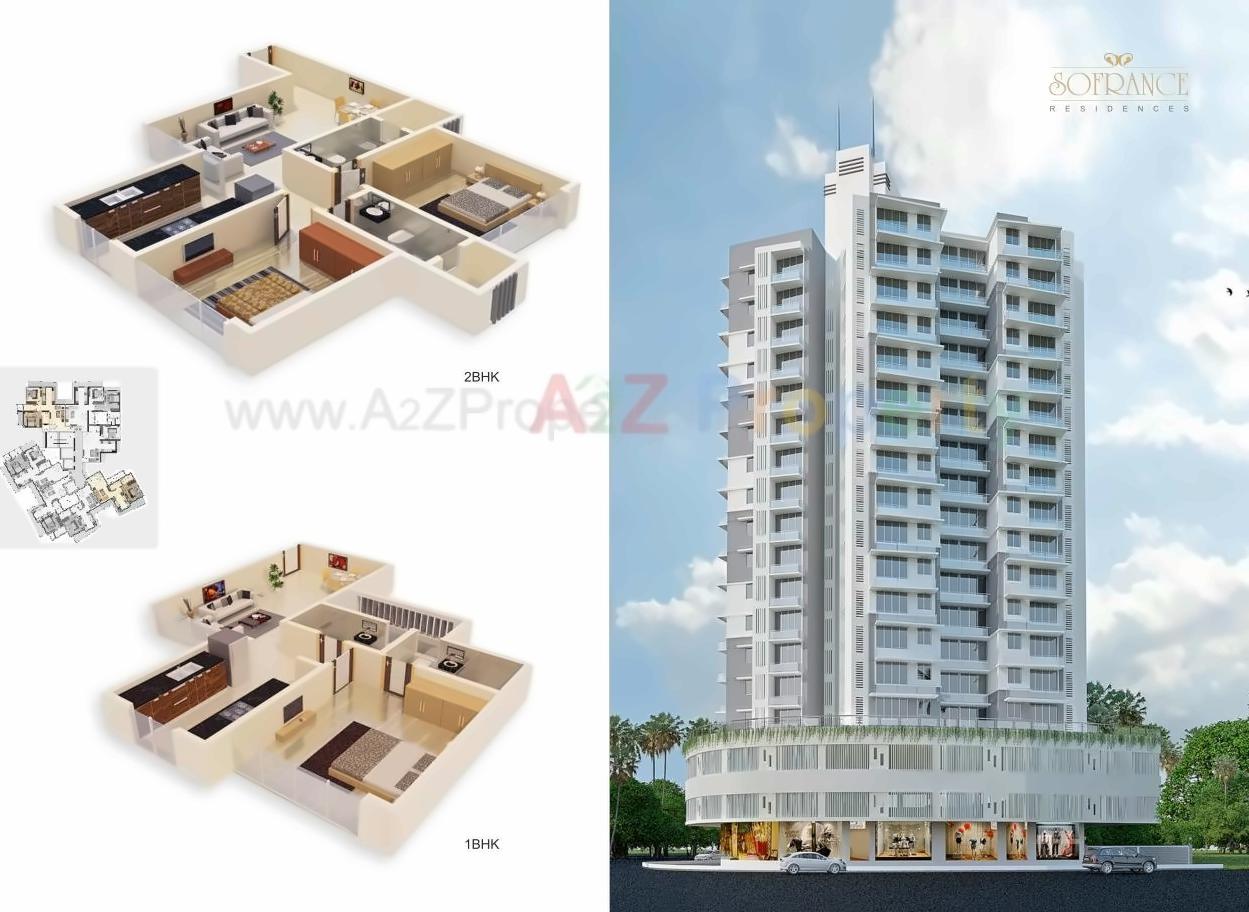 3D Elevation of real estate project Sofrance located at Kurla, MumbaiSuburban, Maharashtra