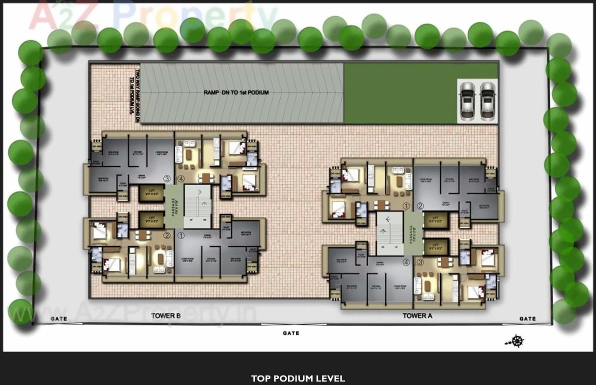 Layout of real estate project Solaris Platinum located at Andheri, MumbaiSuburban, Maharashtra