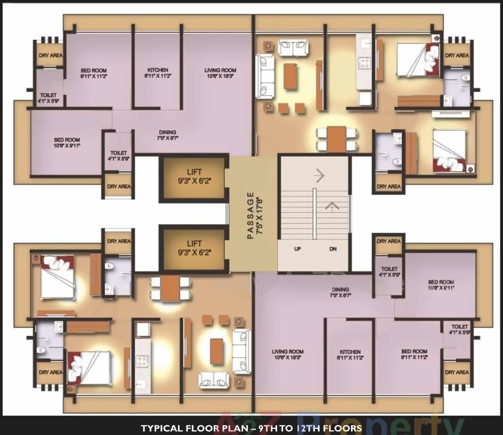 Layout of real estate project Solaris Platinum located at Andheri, MumbaiSuburban, Maharashtra