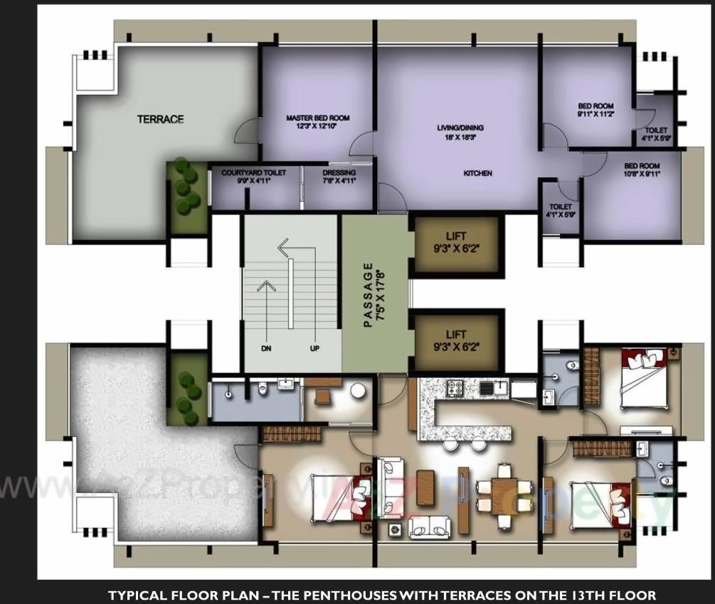 Layout of real estate project Solaris Platinum located at Andheri, MumbaiSuburban, Maharashtra