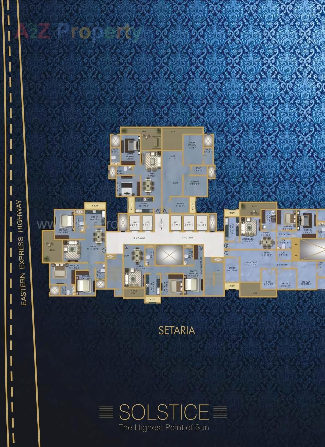Layout of real estate project Solstice located at Kurla, MumbaiSuburban, Maharashtra
