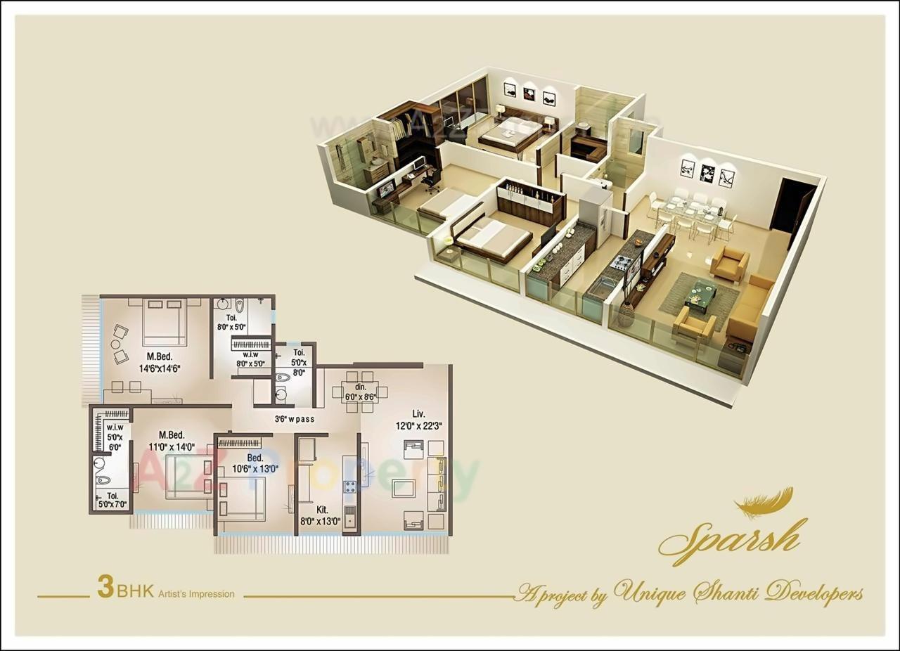 Layout of real estate project Sparsh located at Andheri, MumbaiSuburban, Maharashtra