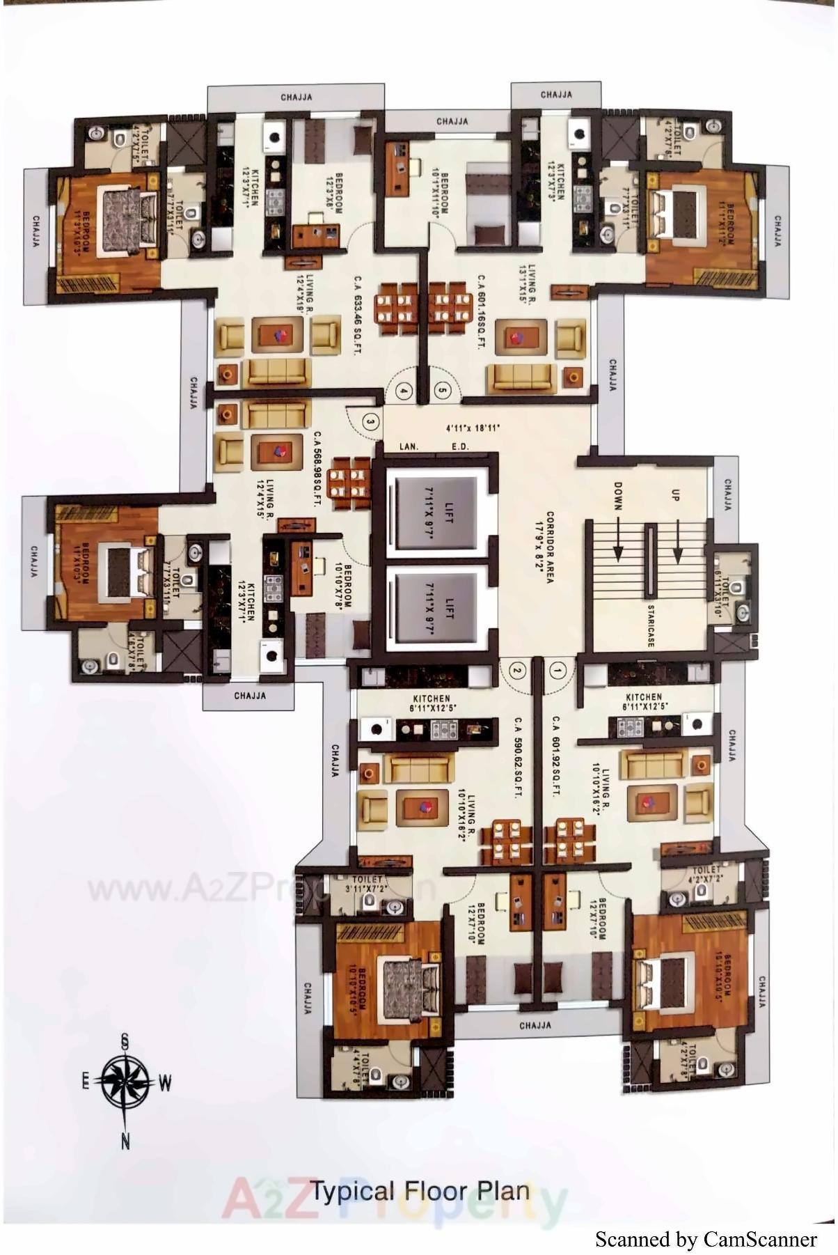 Layout of real estate project Sri Balaji Enclave located at Borivali, MumbaiSuburban, Maharashtra
