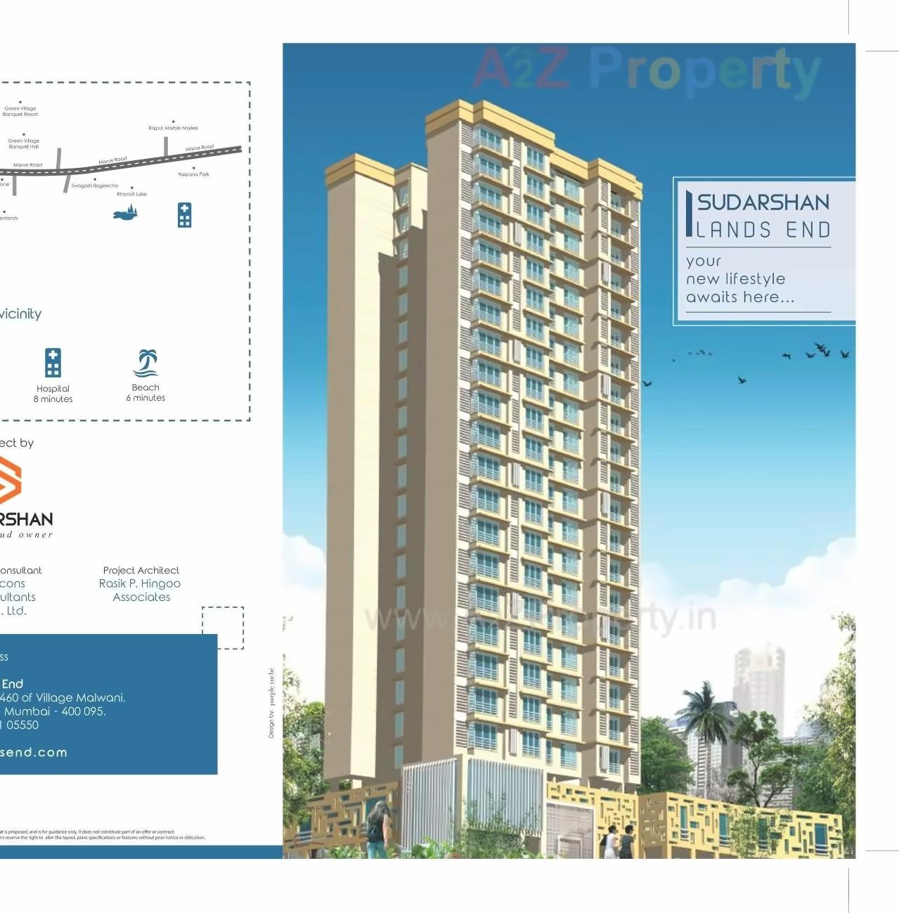 3D Elevation of real estate project Sudarshan Lands End located at Borivali, MumbaiSuburban, Maharashtra