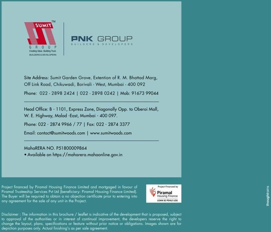  of real estate project Sumit Garden Grove located at Borivali, MumbaiSuburban, Maharashtra