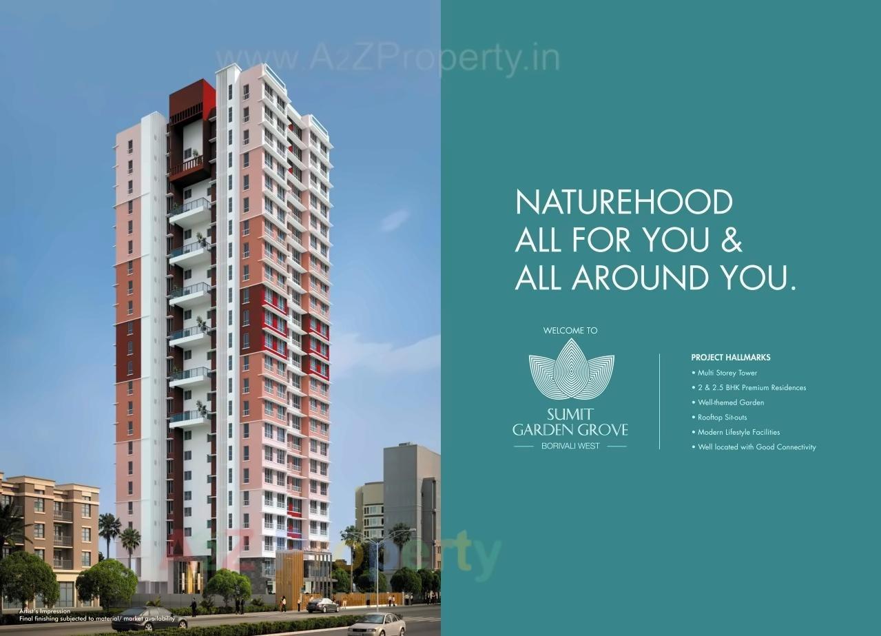 3D Elevation of real estate project Sumit Garden Grove located at Borivali, MumbaiSuburban, Maharashtra