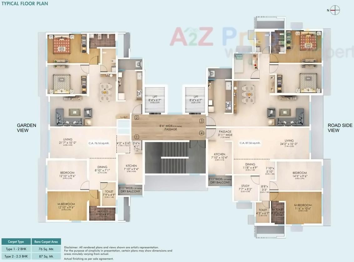 Layout of real estate project Sumit Garden Grove located at Borivali, MumbaiSuburban, Maharashtra