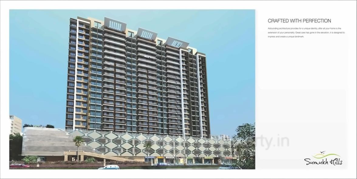 3D Elevation of real estate project Sumukh Hills located at Borivali, MumbaiSuburban, Maharashtra