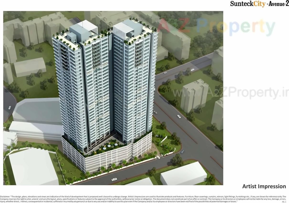 3D Elevation of real estate project Sunteck City Avenue 2 located at Borivali, MumbaiSuburban, Maharashtra