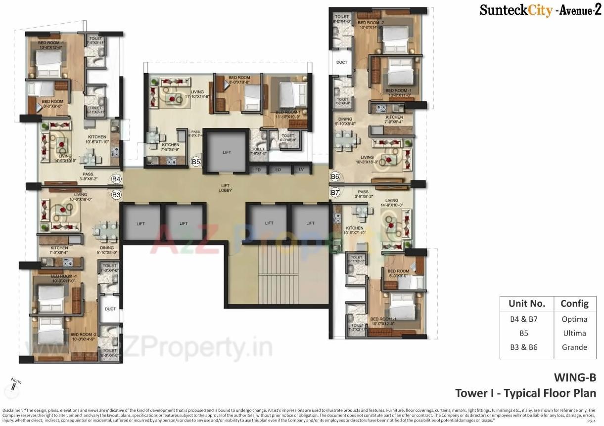 Layout of real estate project Sunteck City Avenue 2 located at Borivali, MumbaiSuburban, Maharashtra
