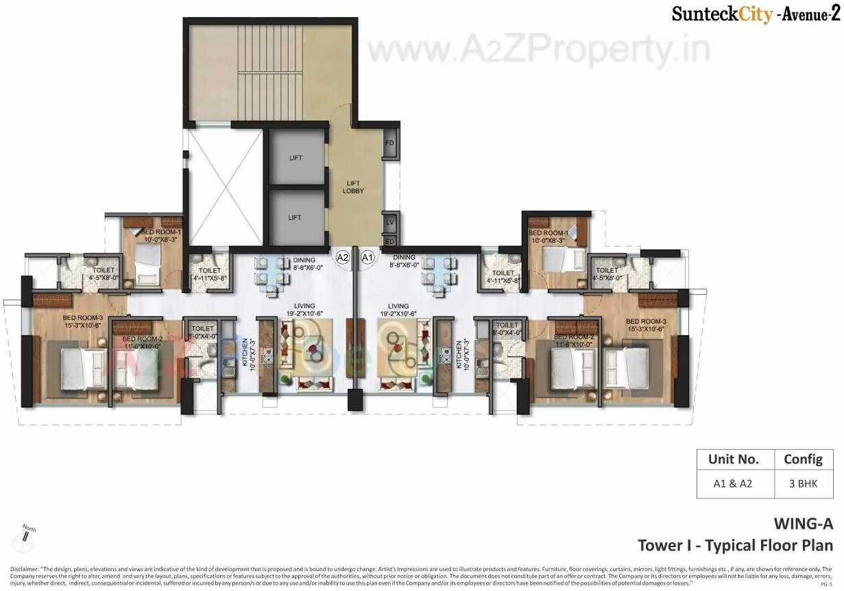 Layout of real estate project Sunteck City Avenue 2 located at Borivali, MumbaiSuburban, Maharashtra