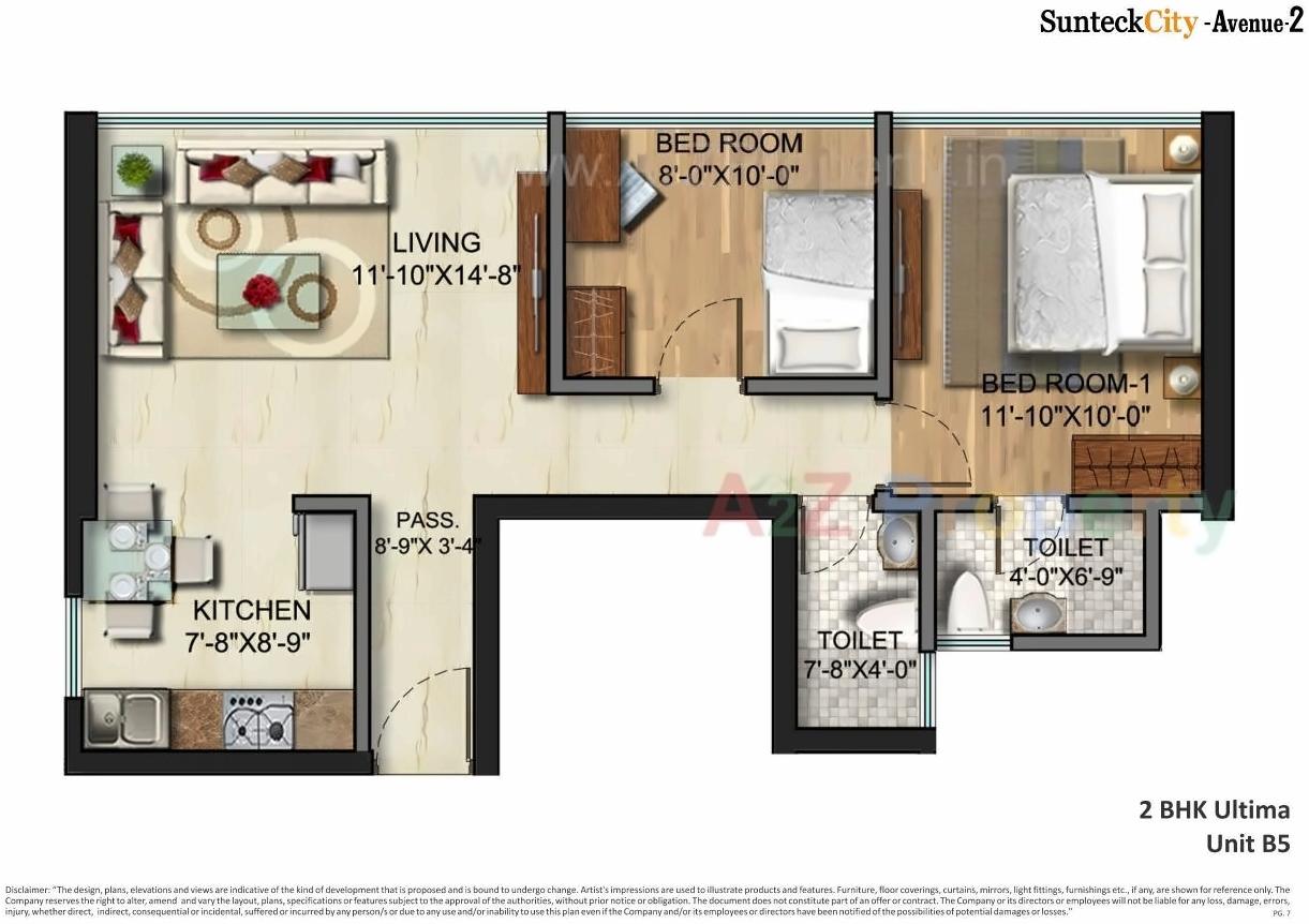 Layout of real estate project Sunteck City Avenue 2 located at Borivali, MumbaiSuburban, Maharashtra