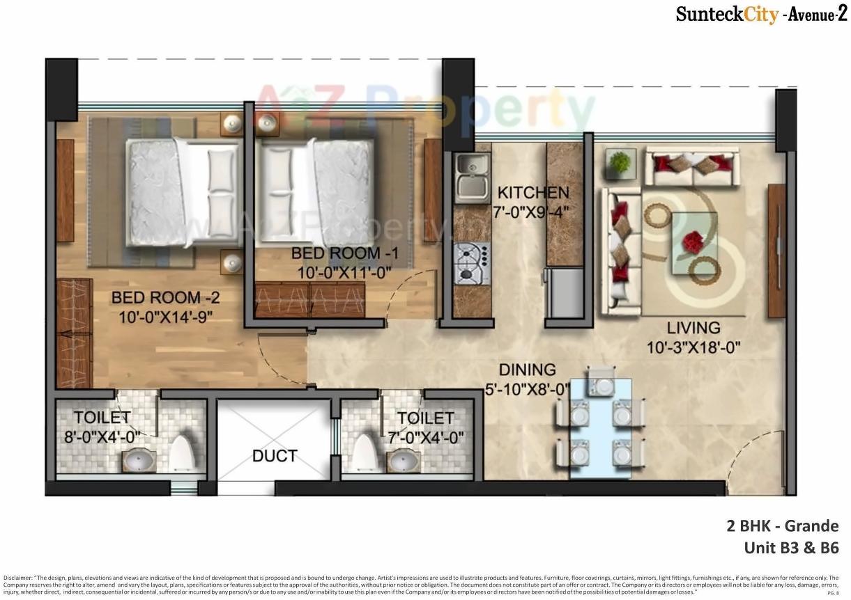 Layout of real estate project Sunteck City Avenue 2 located at Borivali, MumbaiSuburban, Maharashtra